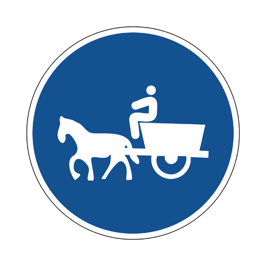 Camino reservado para vehículos de tracción animal