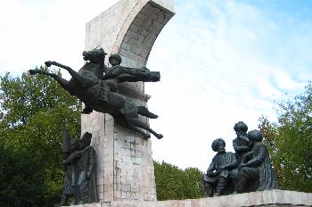 Estatua en los Jardines, Estambul, Turquía