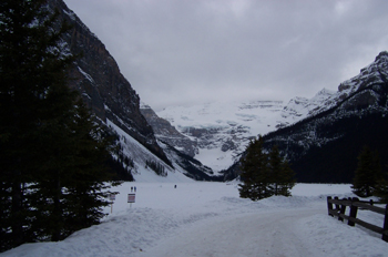 Lago Louise helado, Parque Nacional Banff