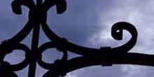 Detalle de una reja de hierro