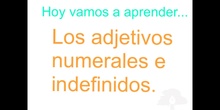 PRIMARIA 5º	LENGUA CASTELLANA Y LITERATURA	ADJETIVOS NUMERALES