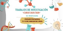 Calendario de presentación de Trabajos de investigación de Bachillerato 2025/2026