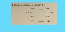PRIMARIA - 4º - MAYOR Y MENOR - MATEMÁTICAS