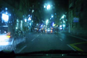 Coches y lluvia, Génova