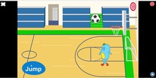 Programa con Scratch Jr, una actividad para saltar y conseguir golpear a un balón
