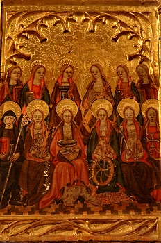 Retablo coronación de la Virgen. Mártires, Huesca