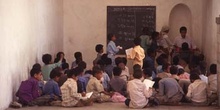 Clase de matemáticas en una escuela de Taiz, Yemen