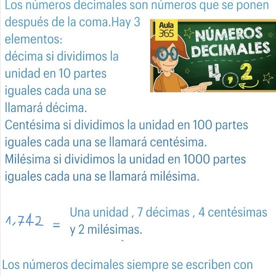 DÉCIMAS ,CENTÉSIMAS Y MILÉSIMAS