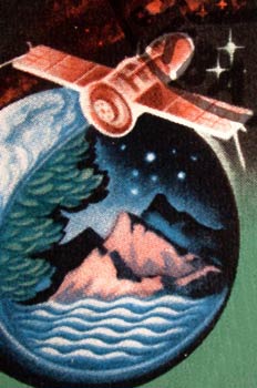 Ilutración de un satélite sobrevolando la Tierra