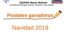 Ganadores del Concurso de postales de Primaria en el CEIPSO María Moliner