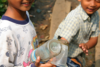Recolectores de plástico, Jakarta, Indonesia