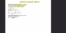 Potencias de exponente negativo