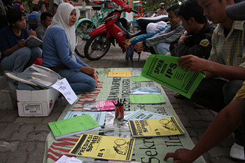 Venta de libros, Jogyakarta, Indonesia