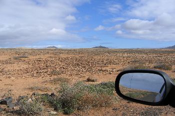 Paisaje visto desde el coche, Canarias