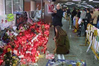 Santuario provisional de la estación de Atocha