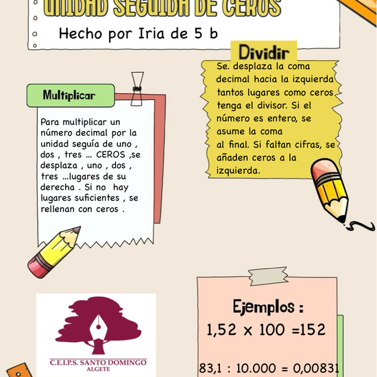 DIVIDIR Y MULTIPLICAR POR LA UNIDAD SEGUIDA DE CEROS