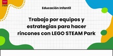 Trabajo por equipos y estrategias para hacer rincones con LEGO STEAM PARK