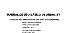 MANUAL DE USO BÁSICO DE AUDACITY