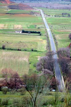 Carretera en el Valle del Lozoya, Madrid