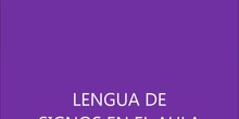 lengua de signos en el aula