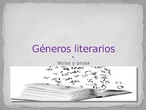 Géneros literarios 1º ESO, TEA