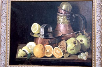 Obra Cofre y frutas, de Felipe Checa - Badajoz
