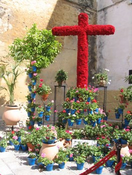 Cruz de Mayo en Pza de Sta Marina, Córdoba, Andalucía