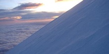 Salida del sol vista desde el glaciar del Pico de Orizaba