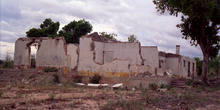 Edificación destruida durante la guerra, Mozambique