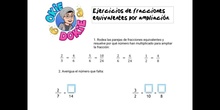 PRIMARIA - 6º - EJEMPLOS FRACCIONES EQUIVALENTES POR AMPLIACIÓN - MATEMÁTICAS - FORMACIÓN