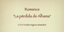 Romance "La pérdida de Alhama". Alumos de 5ºB