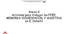 Anexo X. Actividades memoria visoespacial y auditiva