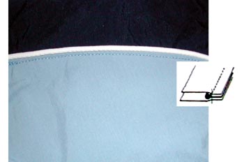 Costura cargada con vivo de pijama