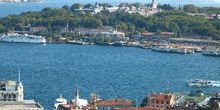 Vista del Bósforo desde el mirador de la Torre Gálata, Estambul,