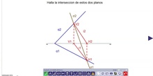 Intersección de dos plano oblicuos