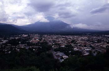 Vista general de Antigua, Guatemala
