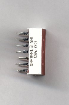 display siete segmentos vista lateral