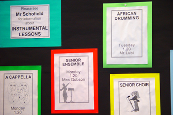 Panel de actividades extraescolares