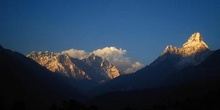Everest con Nuptse, Lhotse y Ama Dablam, vistos desde Tengboche
