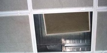 Filtro de techo de cabina de pintura. Vista interior