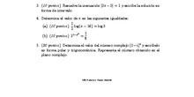 Enunciado - Primer parcial 1 A BACH - Sucesiones, álgebra y complejos