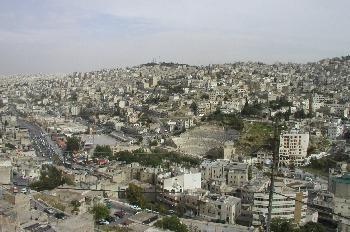 Vista panorámica de la ciudad de Amman, Jordania