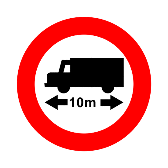 Prohibición de paso: Limitación de longitud