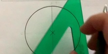 Regular pentagon inscribed in a circumference