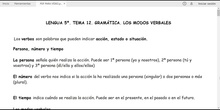 TEMA 12. GRAMÁTICA. LOS MODOS VERBALES